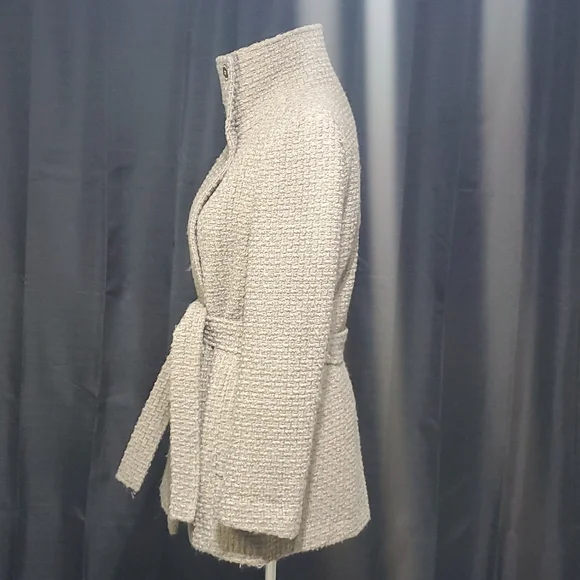 CK wool blend textured belted peacoat - Picture 5 of 9